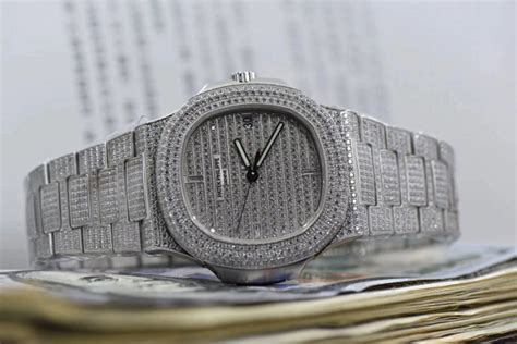 patek philippe diamond nautilus replica|Patek Philippe Nautilus full diamond.